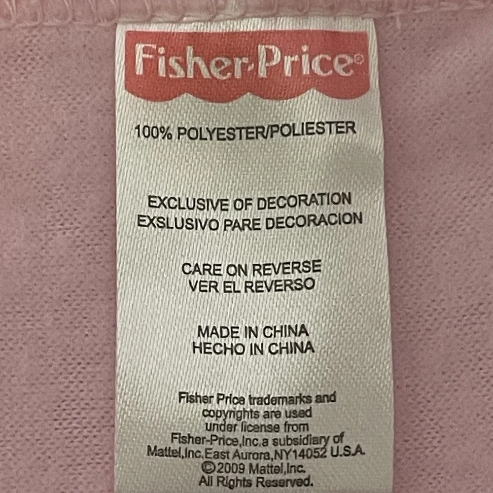 Fisher-Price Pink Fleece Baby Blanket embroidered Birds Chirp Chirp 30x40 HTF
